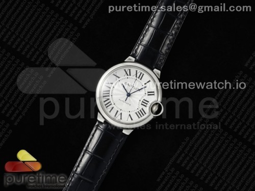 AF공장 까르띠에 발롱블루 36미리 오토 Ballon Bleu 36mm AF 11 Best Edition White Dial on Black Leather Strap NH05B