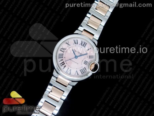 AF공장 발롱블루 33MM 브슬 Ballon Bleu 33mm SS AF 1_1 Best Edition Pink Textured Dial on SS_RG Bracelet Cal.076