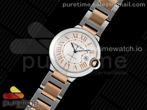 AF공장 발롱블루 42MM 로즈골드 화이트다이얼 콤비 브슬 오토매틱 _ Ballon Bleu 42mm SSRG AF 11 Best Edition White Textured Dial on SSRG Bracelet A2824