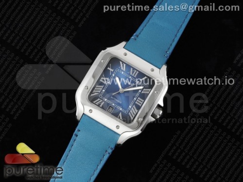 3K공장 까르띠에 산토스 드 블루다이얼 40MM 가죽 라지 _ Santos de Cartier 40mm 3KF 11 Best Edition Blue Dial on Blue Leather Strap MIYOTA 9015