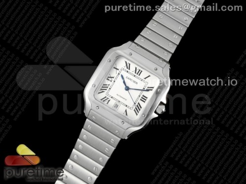 3K공장 까르띠에 산토스 드 화이트다이얼 40MM 브슬 라지 _ Santos de Cartier 40mm SS 3KF 11 Best Edition White Dial on SS Bracelet MIYOTA 9015