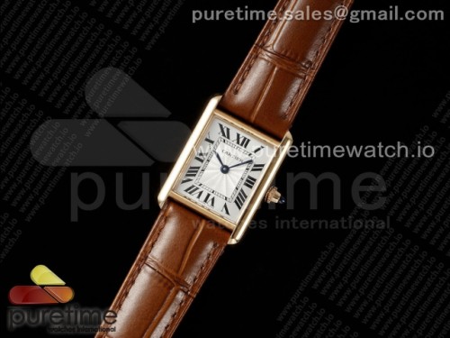AF공장 까르띠에 탱크머스트 22미리 스몰사이즈 로즈골드 Tank Must RG 22mm AF 11 Best Edition White Dial on Brown Leather Strap Ronda Quartz