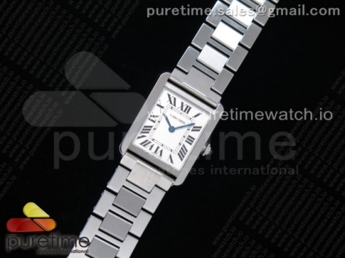 K11공장 24mm 까르띠에 탱크솔로 스틸 브슬 _ Tank Solo 24.5mm K11F SS White Dial on SS Bracelet Ronda Quartz