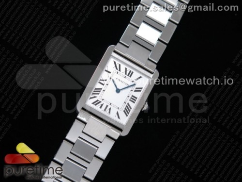 K11공장 27mm 까르띠에 탱크솔로 스틸 브슬 _ Tank Solo 27.5mm K11F SS White Dial on SS Bracelet Ronda Quartz