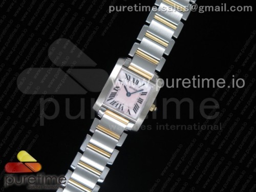 K11공장 까르띠에 탱크프랑세즈 레이디 쿼츠 Tank Francaise Ladies 20.3mm SS K11F Best Edition Pink Dial on SS_YG Bracelet Ronda Quartz