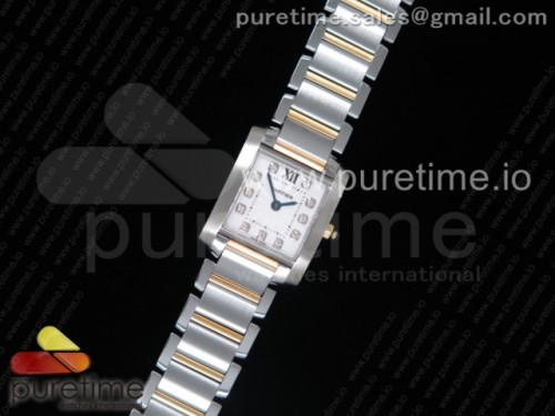K11공장 까르띠에 탱크프랑세즈 레이디 쿼츠 Tank Francaise Ladies 20.3mm SS K11F Best Edition White Dial on SS_YG Bracelet Ronda Quartz