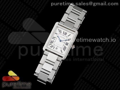 TW공장 까르띠에 탱크솔로 31MM 브슬 미요타9015 _ Tank 31mm SS V9F 11 Best Edition White Dial on SS Bracelet MIYOTA 9015