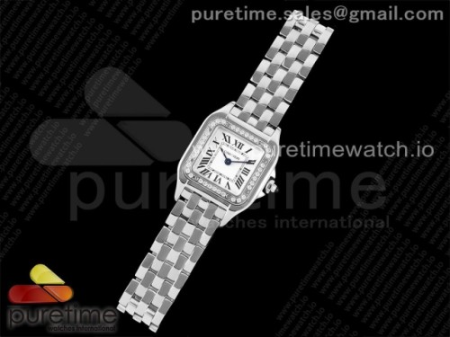 BV공장 까르띠에 팬더 22MM 다이아베젤 브레이슬릿 쿼츠 _ Panthère 22mm BVF 11 Best Edition SS White Dial Diamonds Bezel on SS Bracelet Ronda Quartz