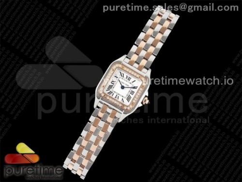 BV공장 까르띠에 팬더 22MM 로즈골드 다이아베젤 브레이슬릿 쿼츠 _ Panthère 22mm BVF 11 Best Edition SSRG White Dial Diamonds Bezel on SSRG Bracelet Ronda Quartz
