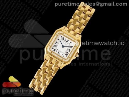 BV공장 까르띠에 팬더 27MM 옐로우골드 브레이슬릿 다이아베젤 쿼츠 _ Panthère 27mm BVF 11 Best Edition YG White Dial Diamonds Bezel on YG Bracelet Ronda Quartz