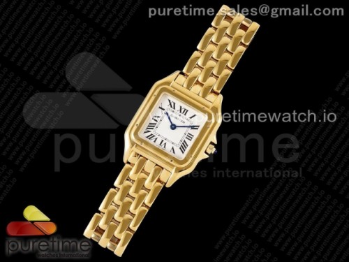 BV공장 까르띠에 팬더 27MM 옐로우골드 브레이슬릿 쿼츠 _ Panthère 27mm BVF 11 Best Edition YG White Dial on YG Bracelet Ronda Quartz