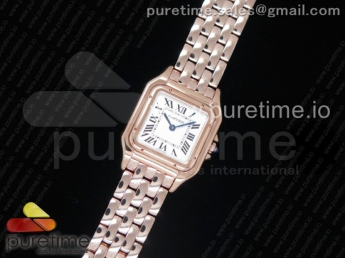 K11공장 까르띠에 팬더 레이디 22MM Panthère Secrete Ladies 22mm RG K11 1_1 Best Edition White Dial on RG Bracelet Ronda Quartz