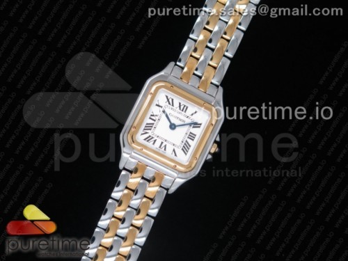 K11공장 까르띠에 팬더 레이디 22MM Panthère Secrete Ladies 22mm SS_YG K11 1_1 Best Edition White Dial on SS_YG Bracelet Ronda Quartz