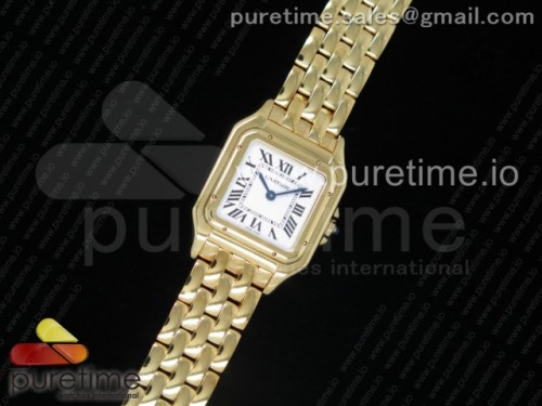 K11공장 까르띠에 팬더 레이디 27MM Panthère Secrete Ladies 27mm RG K11 1_1 Best Edition White Dial on RG Bracelet Ronda Quartz