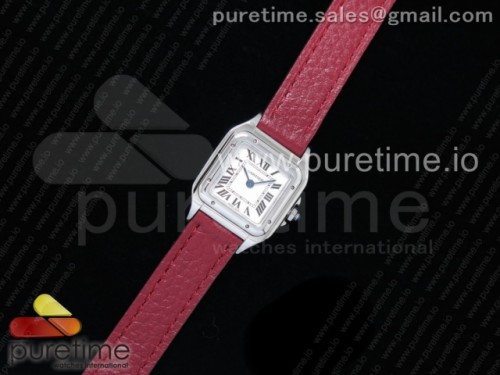 K11공장 까르띠에 팬더 레이디즈 22mm 가죽 _ Santos Ladies SS 22mm K11F Best Edition White Dial on Red Leather Strap Ronda Quartz