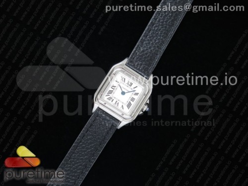 K11공장 까르띠에 팬더 레이디즈 22mm 블랙가죽 _ Santos Ladies SS 22mm K11F Best Edition White Dial on Black Leather Strap Ronda Quartz