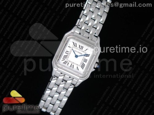 KOR공장 까르띠에 팬더 27MM Panthère Secrete Ladies SS KOR 1_1 Best Edition White Dial on SS Bracelet Ronda Quartz