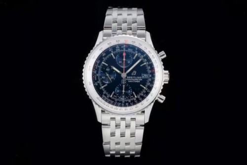 KOR공장 브라이틀링 네비타이머 41MM 블루 브슬+가죽 A13324121C1A1