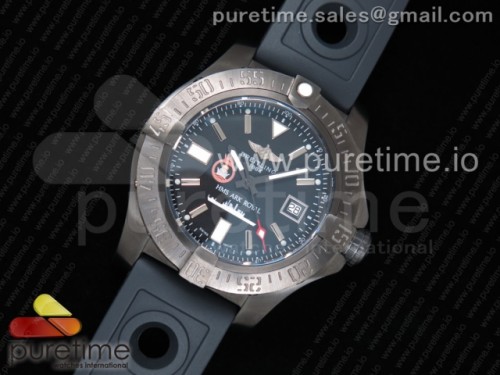 어벤져 씨울프 PVD케이스 GMS ARK ROYLA _ Avenger Seawolf PVD Case Black HMS ARK ROYAL on Black Rubber Strap A2824