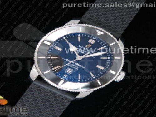 브라이틀링 슈퍼오션 헤르티지 2 46mm 블랙다이얼 세라믹베젤 _ 러버 스트랩 SuperOcean Heritage ii 46mm SS Black Dial Black Ceramic Bezel on Black Rubber Strap A2824