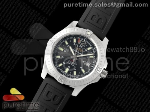 TF공장 콜트 44미리 COLT AUTOMATIC 44MM SS TF 11 BEST EDITION BLACK DIAL ON BLACK RUBBER STRAP A2824 V2