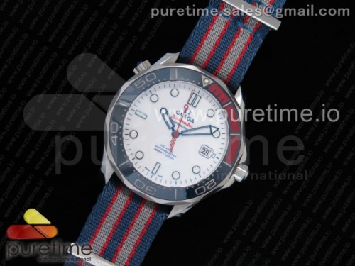 MK공장 오메가 씨마스터 다이버 300 커맨더스위치 나토+브슬 _ Seamaster Diver 300M SS Commander's Watch MKF Best Edition on Nylon Strap A2824 (Free SS Bracelet)