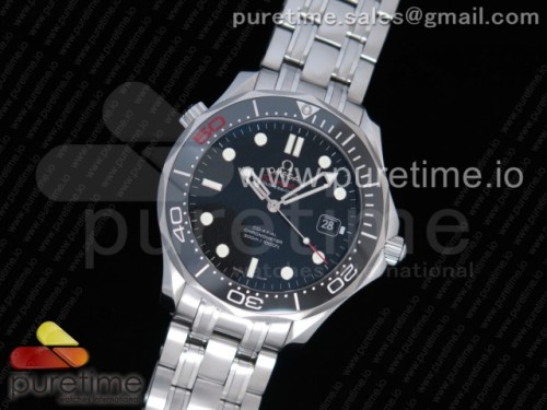 OM공장 V2오메가 씨마스터 다이버 300 007 한정판 브레이슬릿 _ Seamaster 300M Chronometer SS 007 Limited Edition OMF 11 Best Edition on SS Bracelet A2824 (Black Balance Wheel) V2