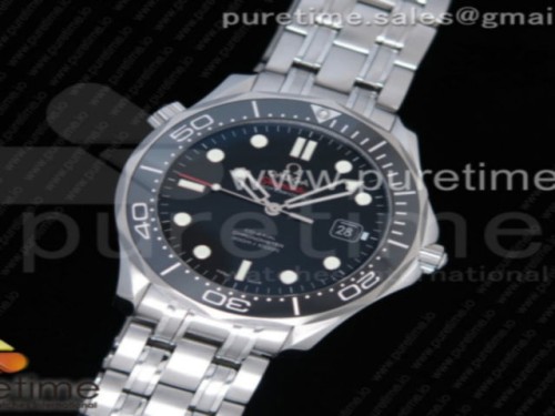 OM공장 V2오메가 씨마스터 다이버 300 블랙다이얼 브레이슬릿 _Seamaster 300M Chronometer SS Black OMF 11 Best Edition on SS Bracelet A2824 (Black Balance Wheel) V2
