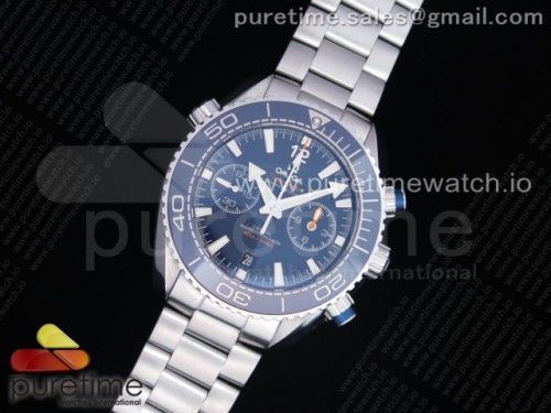 OM공장 V3 오메가 씨마스터 플래닛오션 마스터 크로노미터 블루다이얼 브슬 _ Planet Ocean Master Chronometer OMF SS Blue Polished Bezel Blue Dial on SS Bracelet A9900 V3