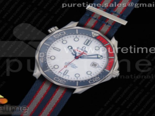OM공장 오메가 씨마스터 다이버 300M 커멘더스 나토 _ Seamaster Diver 300M SS Commander's Watch OMF Best Edition on Nylon Strap A2824 (Free SS Bracelet)