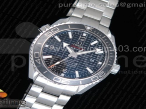 OM공장 오메가 플래닛오션 007 45mm 블랙다이얼 세라믹베젤 _ 브슬 Planet Ocean Professional Ceramic Bezel 45mm 11 OMF Best Edition 007 on SS Bracelet A8501 (Black Balance Wheel)
