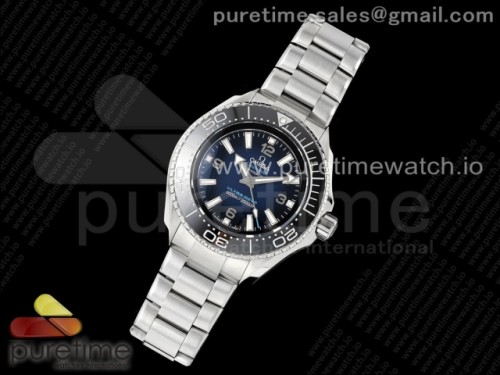 TF공장 오메가 씨마스터6000 울트라딥 블 브레이슬릿 Seamaster 6000M Ultra Deep SS TF 11 Best Edition Blue Dial Black Ceramic Bezel on SS Bracelet A2824