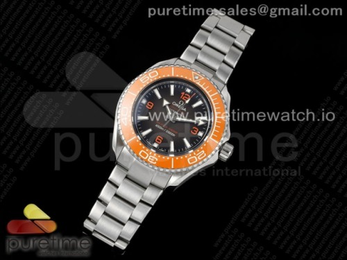 VS공장 오메가 씨마스터 6000M 울트라 딥 오렌지Seamaster 6000M Ultra Deep SS VSF 11 Best Edition Brown Dial Orange Bezel on SS Bracelet A8912 Super Clone