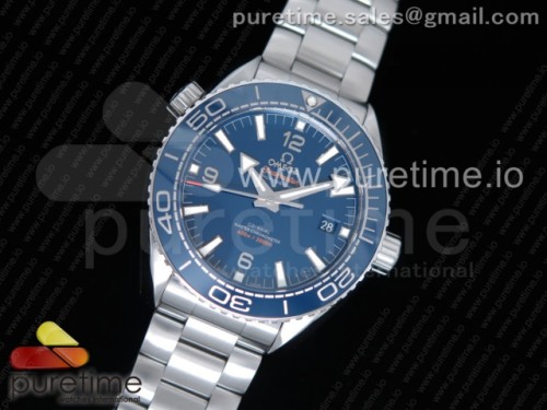 VS공장 오메가 플래닛오션 43.5MM 블루세라믹 Planet Ocean 43.5mm SS VSF 1_1 Best Edition Blue Ceramic Bezel and Dial on SS Bracelet A8900 Super Clone