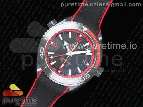VS공장 오메가 플래닛오션 세라믹 45.5M _ 나일론 스트랩 Planet Ocean 45.5mm Deep Black red Real Ceramic VSF 1_1 Best Edition on Black Nylon Strap A8906 Super Clone