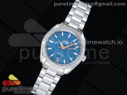 VS공장 오메가 아쿠아테라 34MM 블루다이얼 브슬 _ Aqua Terra 150M 34mm Ladies SS VSF 11 Best Edition Blue Wave Dial on SS Bracelet A8800