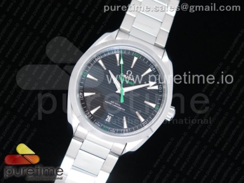 VS공장 오메가 아쿠아테라 150M Aqua Terra 150M Master Chronometers VSF 1_1 Best Edition Black Dial Green Hand on SS Bracelet A8900 Super Clone