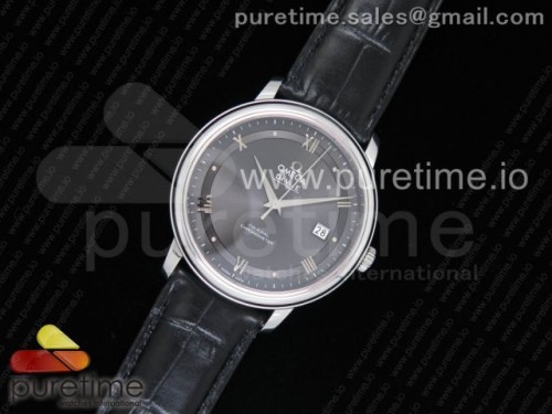 FK공장 오메가 드빌 _ 가죽 De Ville SS FKF 1_1 Best Edition Black Dial on Black Leather Strap A2824