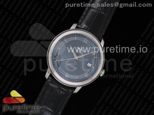 FK공장 오메가 드빌 _ 가죽 De Ville SS FKF 1_1 Best Edition Blue Dial on Black Leather Strap A2824