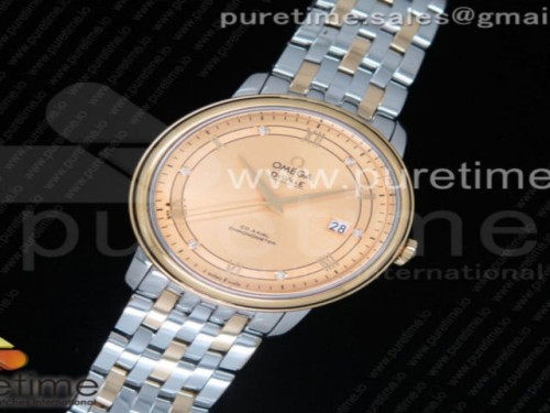 MK공장 V4 오메가 드빌 골드 다이얼 옐로우골드 베젤 옐로굴드 브슬 De Ville SS MKF 1_1 Best Edition Gold Dial YG Bezel on SS_YG Bracelet MIYOTA 9015 V4