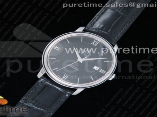 MK공장 V4 오메가 드빌 블랙 다이얼 가죽 De Ville SS MKF 11 Best Edition Black Dial on Black Leather Strap MIYOTA 9015 V4