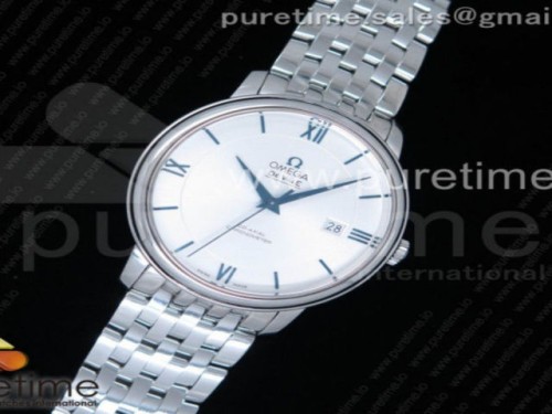 MK공장 V4 오메가 드빌 화이트 다이얼 블루 _ 브슬 De Ville SS MKF 11 Best Edition White Dial Blue Markers on SS Bracelet MIYOTA 9015 V4