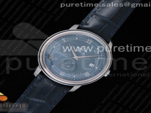 TW공장 오메가 드빌 프레스티지 파워리저브 블루 다이얼 _ 가죽 De Ville Prestige Real Power Reserve SS TW 1_1 Best Edition Deep Blue Dial on Blue Leather Strap A2824