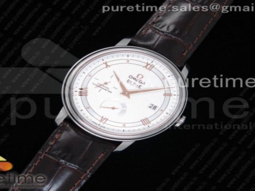 TW공장 오메가 드빌 프레스티지 파워리저브 실버 다이얼 실버 _ 가죽 De Ville Prestige Real Power Reserve SS TW 11 Best Edition Silver Dial Silver Markers on Black Leather Strap A2824