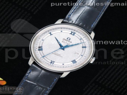 TW공장 오메가 드빌 화이트다이얼 블루핸즈 블루가죽 _ De Ville SS TWF 11 Best Edition White Dial Blue Markers on Blue Leather Strap A2824