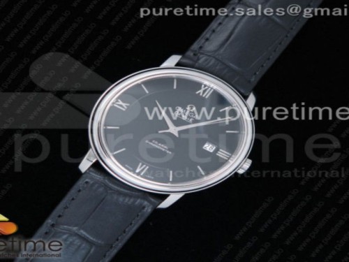 WF공장 오메가 드빌 블랙 다이얼 _ 가죽 De Ville SS WF 11 Best Edition Black Dial on Black Leather Strap 9015