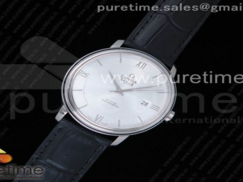 WF공장 오메가 드빌 실버 다이얼 _ 가죽 De Ville SS WF 11 Best Edition Silver Dial SS Markers on Black Leather Strap 9015