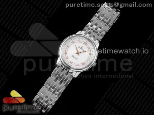 ZF공장 오메가 드빌 27.4MM 화이트다이얼 골드핸즈 브슬 _ De Ville Prestige Quartz 27.4 mm SS ZF 11 Best Edition White Dial RG Markers on SS Bracelet Jap Quartz