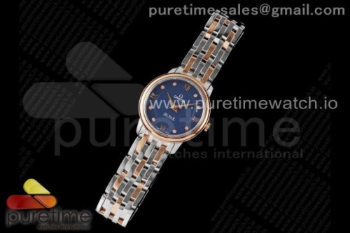 ZF공장 오메가 드빌 블루 로만다이얼 옐로우골드 콤비 브슬 _ De Ville Prestige Quartz 27mm SS_YG ZF 1_1 Best Edition Blue Roman Dial on SS_YG Bracelet Jap Quartz