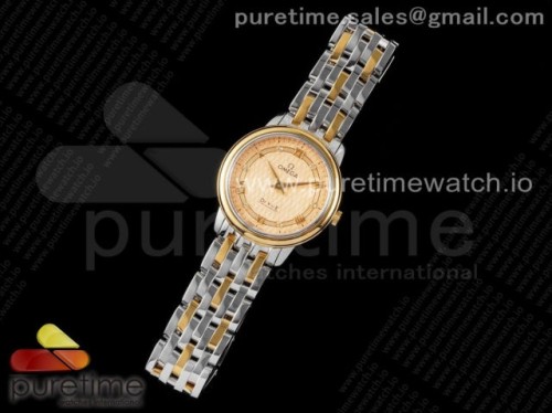 ZF공장 오메가 드빌 옐로우골드 텍스쳐로만다이얼 옐로우골드 콤비 브슬 _ De Ville Prestige Quartz 27mm SSYG ZF 11 Best Edition YG Textured Roman Dial on SSYG Bracelet Jap Quartz